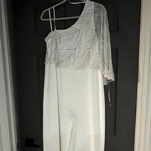 White Embellished Evening Jumpsuit